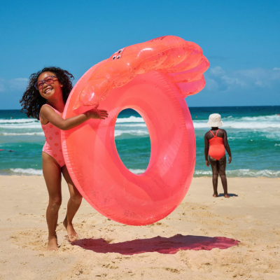 Luxe Pool Ring Shell Neon Coral SUNNYLiFE