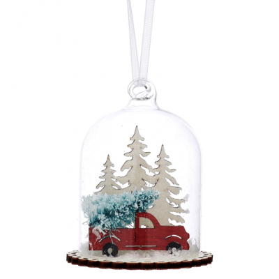 Winter Journey Scene Dome Bauble