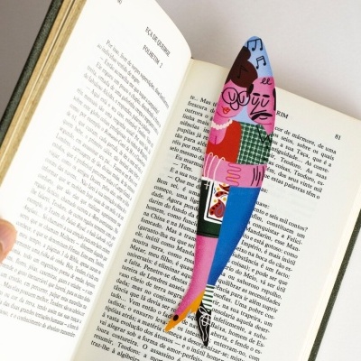 MARCADOR DE LIVROS FORMATO PEIXE "CASAL PORTUGUÊS" MATILDE HORTA