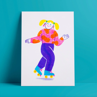 PATINADORA 4 - KIKI A5 RISOGRAFIA ANA SEIXAS