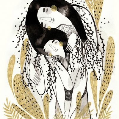 ILUSTRAÇÃO "MOTHER AND A CHILD" MIRJAM SIIM