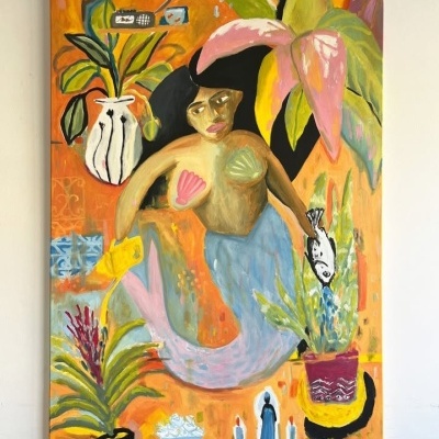 ORIGINAL "SEREIA REGANDO PLANTAS NUM SÁBADO " JEFFERSON RIB