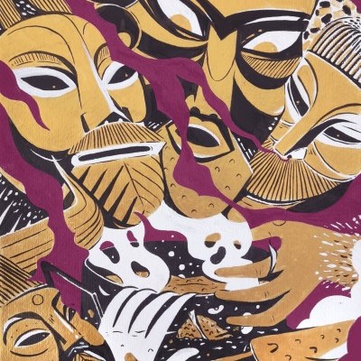 ILUSTRAÇÃO " NO ENTRUDO DE LAZARIM " GABRIELA ARAÚJO