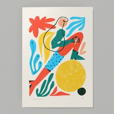 ILUSTRAÇÃO "CABEÇA NA LUA III" CATARINA OSCARINA