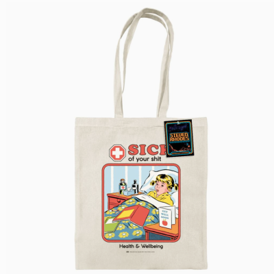 TOTE BAG "SICK OF YOUR SHIT" PYRAMID INTERNATIONAL