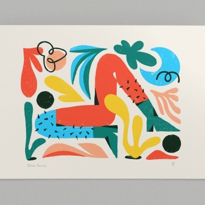 ILUSTRAÇÃO "CABEÇA NA LUA V" CATARINA OSCARINA