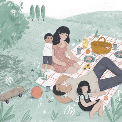 ILUSTRAÇÃO "OS PICNICS NA RELVA "SARA LOU