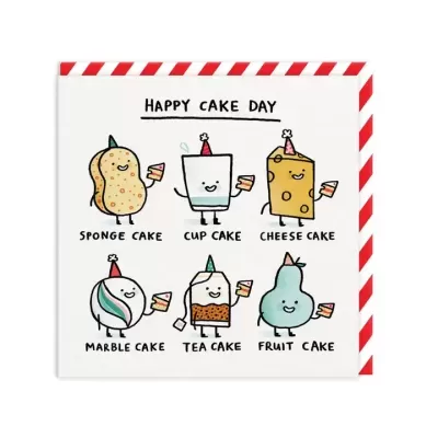 POSTAL "HAPPY CAKE DAY" OHH DEER