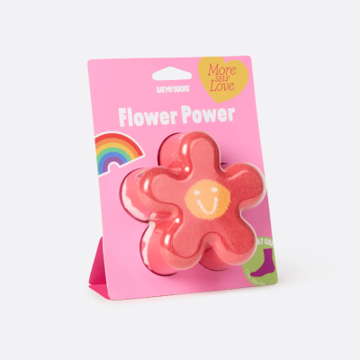 FLOWER POWER RED EAT MY SOCKS