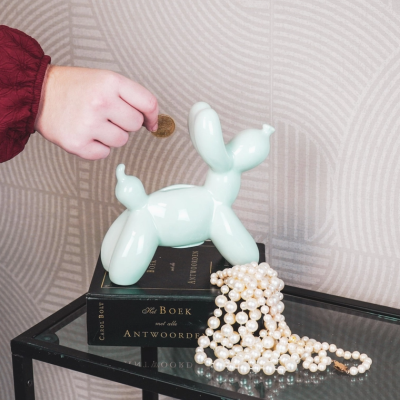 Ornament- Money Bank Balloon Dog House Vitamin