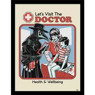 POSTER 30x40 COM MOLDURA "LET'S VISIT THE DOCTOR" PYRAMID INTERNATIONAL
