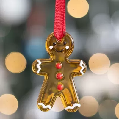 Glass Gingerbread Man Hanging Christmas Ornaments Something Different