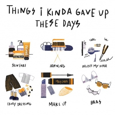 ILUSTRAÇÃO "THINGS I KINDA GAVE UP THESE DAYS" - CATPIVARA
