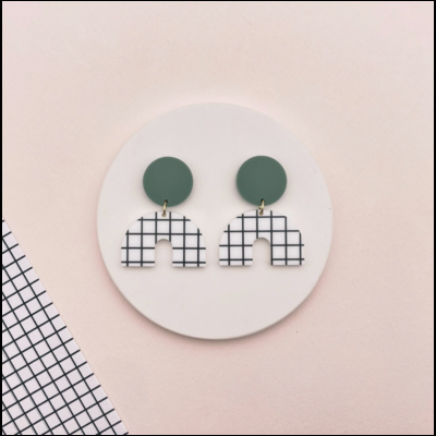 BRINCOS LOUISETTE VERT STUDIO ANNETTE