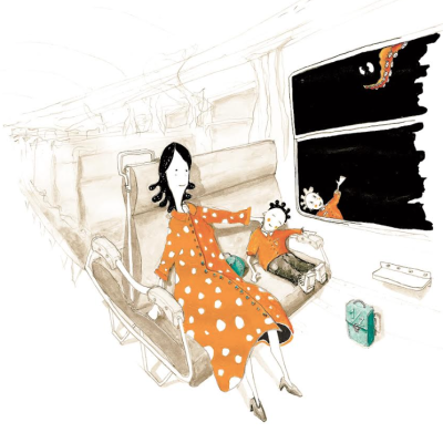 ILUSTRAÇÃO A4 "NO COMBOIO" VITOR HUGO MATOS