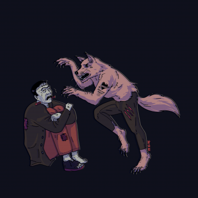 "SUSTO DE MORTE"( FRANKENSTEIN + LOBISOMEM) DE BITE THE NAIL - QUEM VAIS SER? O QUE VAIS FAZER? DOCE OU TRAVESSURA?