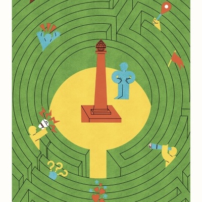 ILUSTRAÇÃO "LABIRINTO DO JARDIM DE S. ROQUE" A TERESA EM BANHO MARIA