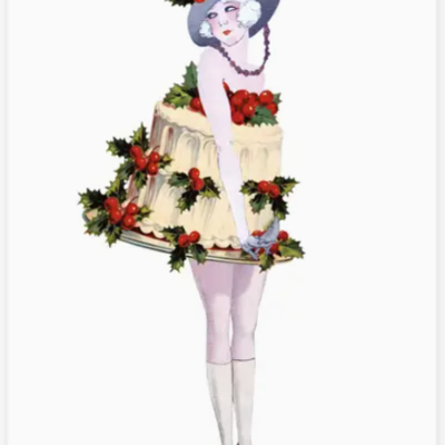 POSTAL "MULHER EM BOLO" LYLIES