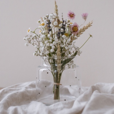 GLASS VASE MEDIUM DOTS