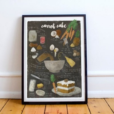 ILUSTRAÇÃO "CARROT CAKE" PAULINA EATS AND DRAWS