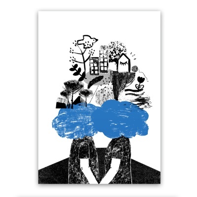 ILUSTRAÇÃO "VIVER NAS NUVENS" BÁRBARA R.