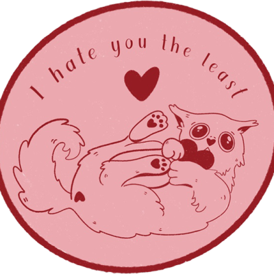 AUTOCOLANTE "I HATE YOU THE LEAST" BIATRISTE