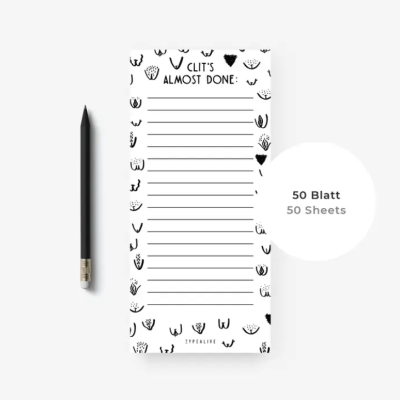 NOTEPAD SLIM "CLIT'S" TYPEALIVE