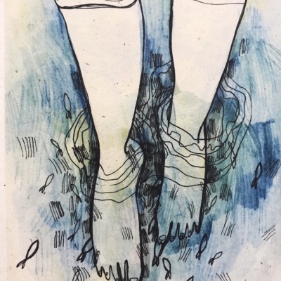 ILUSTRAÇÃO "FEET IN THE WATER" MIRJAM SIIM