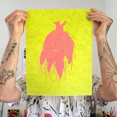 LINOGRAVURA "AIPIM" JEFFERSON RIB