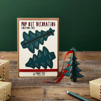 POP OUT HANGING CHRISTMAS TREE CHRISTMAS CARD