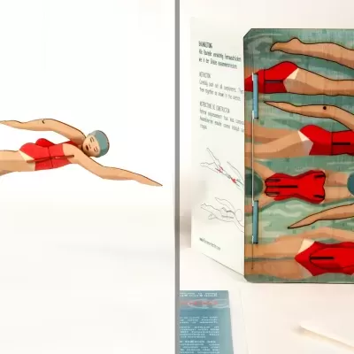 SWIMMER - 3D DECO GREETING CARD FORMES BERLIN