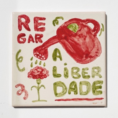 AZULEJO ORIGINAL "REGAR A LIBERDADE" CRISTINA MOREIRA