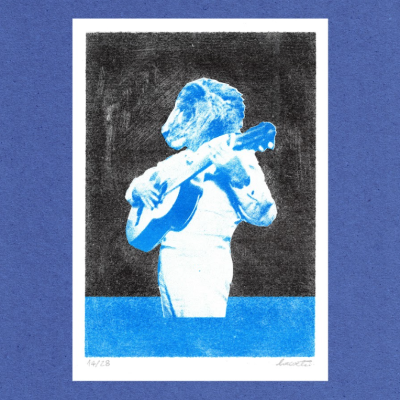 RISOGRAFIA A4 "COWBOY-GUITARRA" LACORTEI