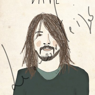 ILUSTRAÇÃO "DAVE GROHL" LEONOR FEIJÓ