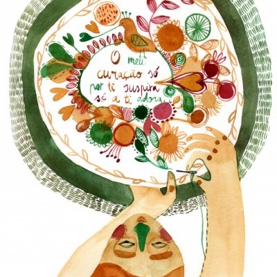 ILUSTRAÇÃO "LENÇO DOS NAMORADOS" MIRJAM SIIM