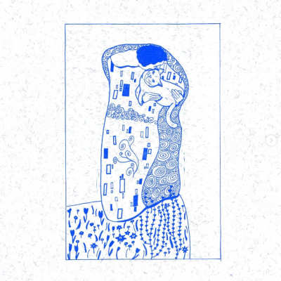 ILUSTRAÇÃO "Not the Kiss again" Klimt's The Kiss DE SARA FELGUEIRAS