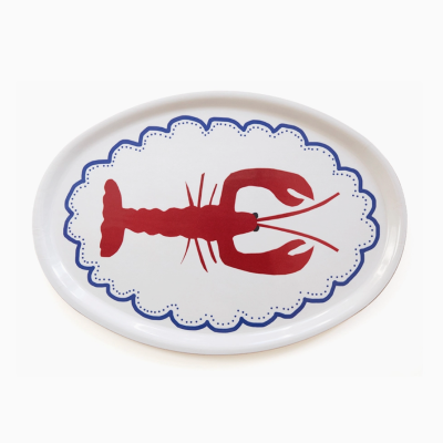 Tabuleiro Oval para Servir Lagosta - 31x22cm BLU KAT