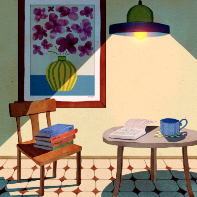 ILUSTRAÇÃO "READING NOOK" EVA HALFERS