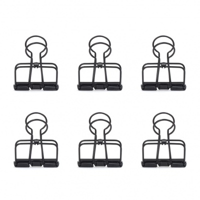 WIRE CLIPS BLACK SET 6 KIKKERLAND