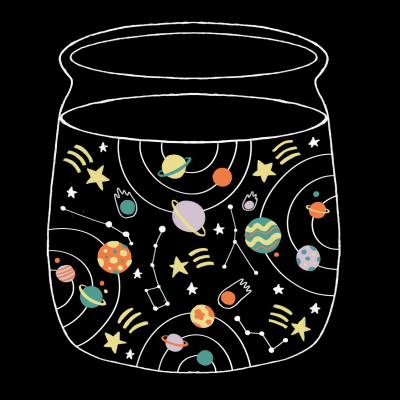 ILUSTRAÇÃO "UNIVERSE IN A JAR" CALADA ERA POETA