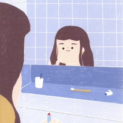 ILUSTRAÇÃO BORDADA "REFLEXO" GAMBUZINO