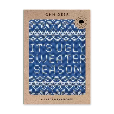 CONJUNTO DE 6 POSTAIS "ULGY SWEATER SEASON" OHH DEER