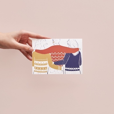 POSTAL CALOR DE UM ABRAÇO JOANA MUNDANA