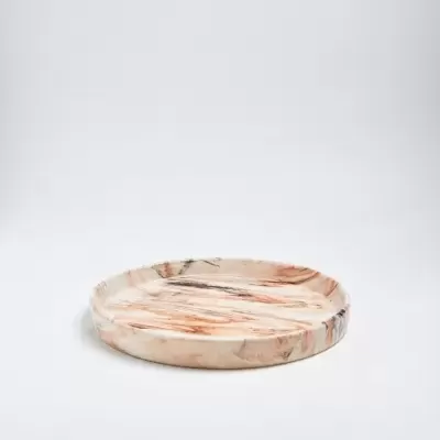 TABULEIRO REDONDO MÁRMORE 28CM EGG BACK HOME