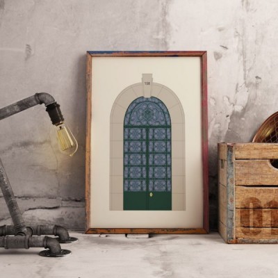 POSTER "PORTA NA RUA DO ROSÁRIO NO PORTO" 100% PORTUGAL