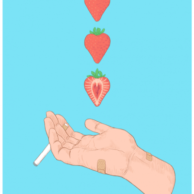 ILUSTRAÇÃO “PLAYLIST II (ROADTRIP EDITION) - STRAWBERRIES” FRANK O MUDO