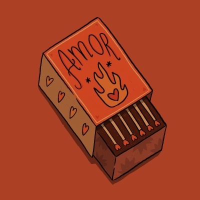 ILUSTRAÇÃO "AMOR É CHAMA QUE ARDE SEM SE VER" INÊS LAU