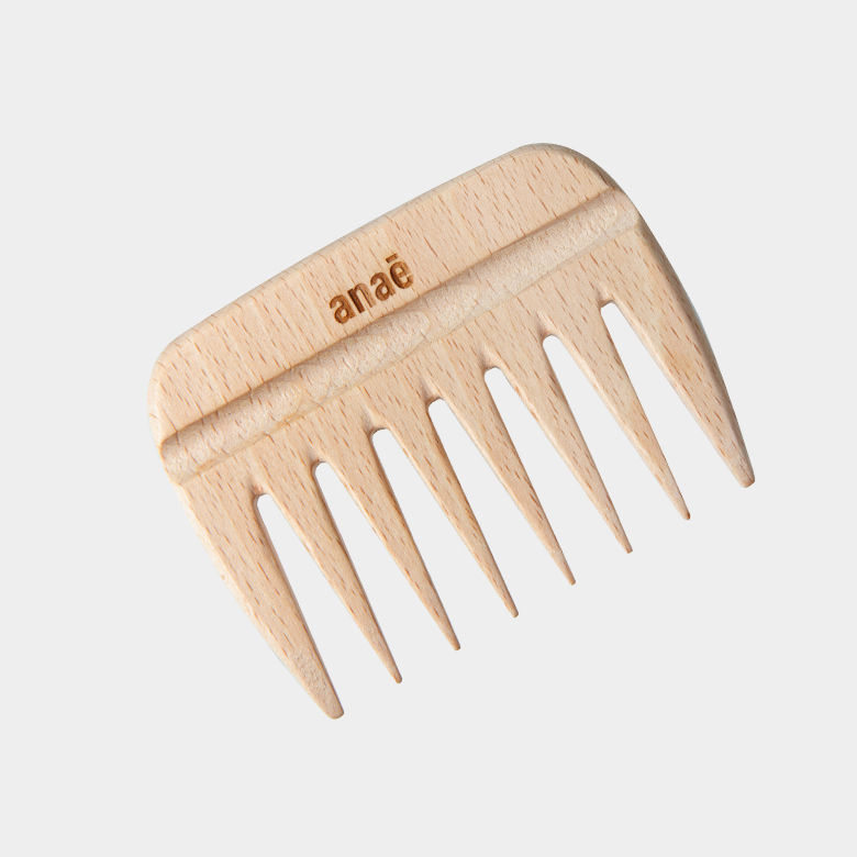 Pente para cabelos encaracolados em madeira Pente para cabelos encaracolados em madeira