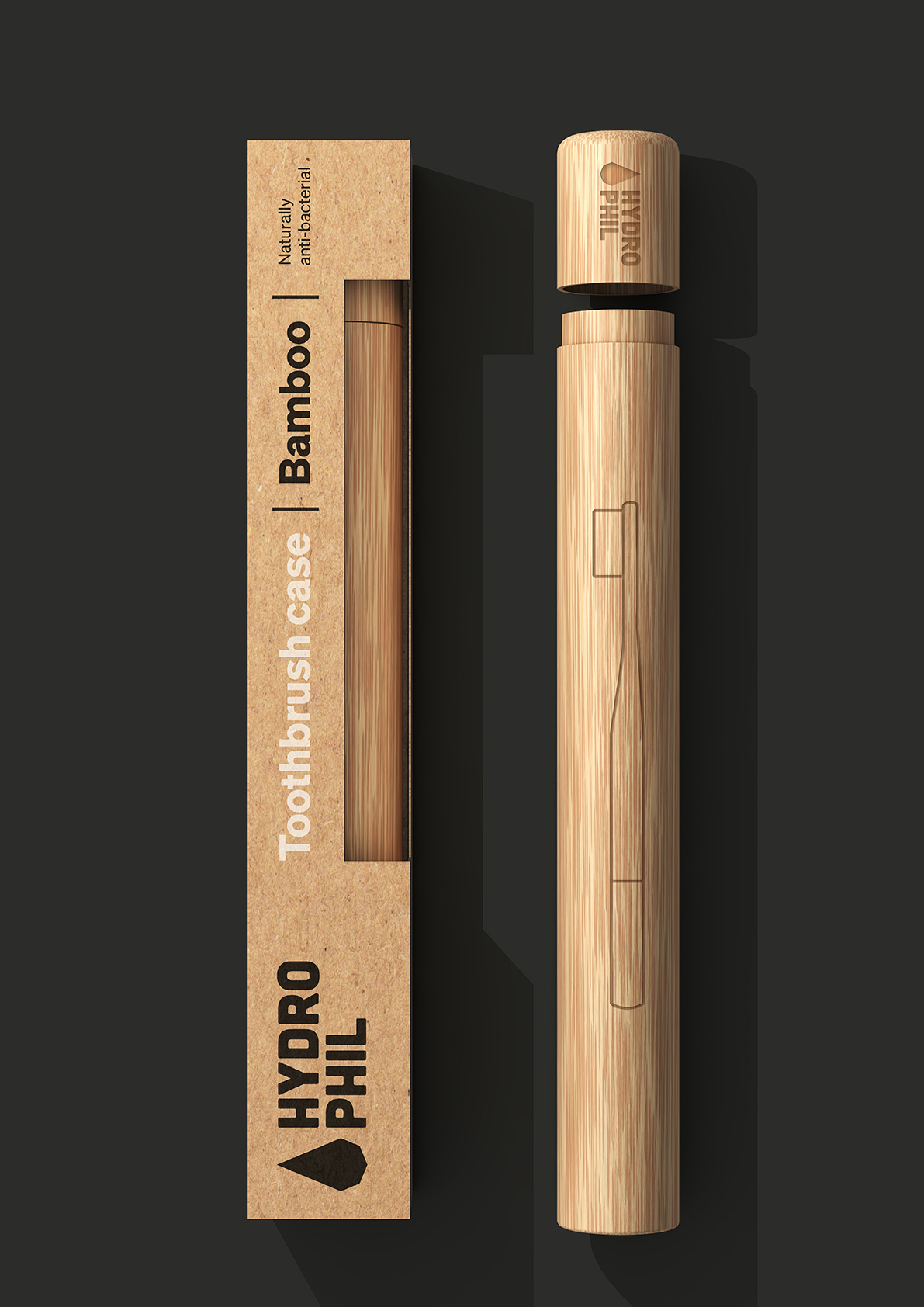 Porta Escova De Dentes de Bambu Hydrophil Porta Escova De Dentes de Bambu Hydrophil