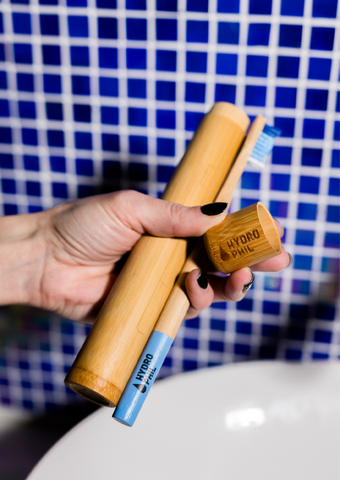 Porta Escova De Dentes de Bambu Hydrophil Porta Escova De Dentes de Bambu Hydrophil